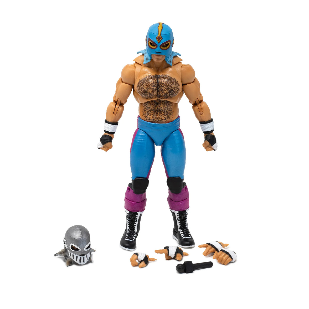 Konnan Legends of Lucha Libre Premium 6.5" Action Figure (1:12 Scale) – Classic Masked Era Edition new by Boss Fight Studio Llc with accessories