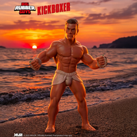 Kurt Sloane Kickboxer Major Big Rubber Guys 1:9 Scale 8-Inch Posed Wrestling Figure by Major at sunset beach scene