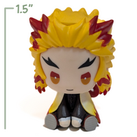 Demon Slayer Petatto Clockwork Mini Figures U-Pick Bushiroad Character Choice by Go Figment with flame-inspired hair and seated pose new in box