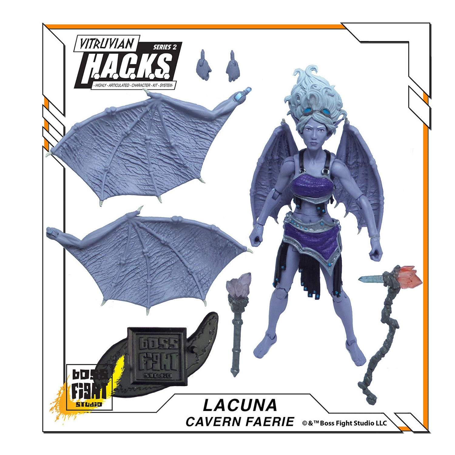 Lacuna Cave Faerie Vitruvian H.A.C.K.S. 4" Action Figure - Mystical Lightcaster by Boss Fight Studio Llc new in box