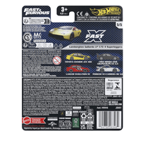 Mattel Hot Wheels Fast and Furious Lamborghini Gallardo LP 570-4 Superleggera diecast car packaging back view