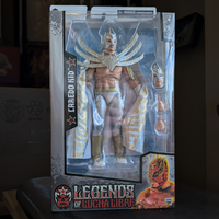 Laredo Kid Legends of Lucha Libre Premium 1:12 Scale 6" Action Figure by Boss Fight Studio Llc new in box with gold and white attire