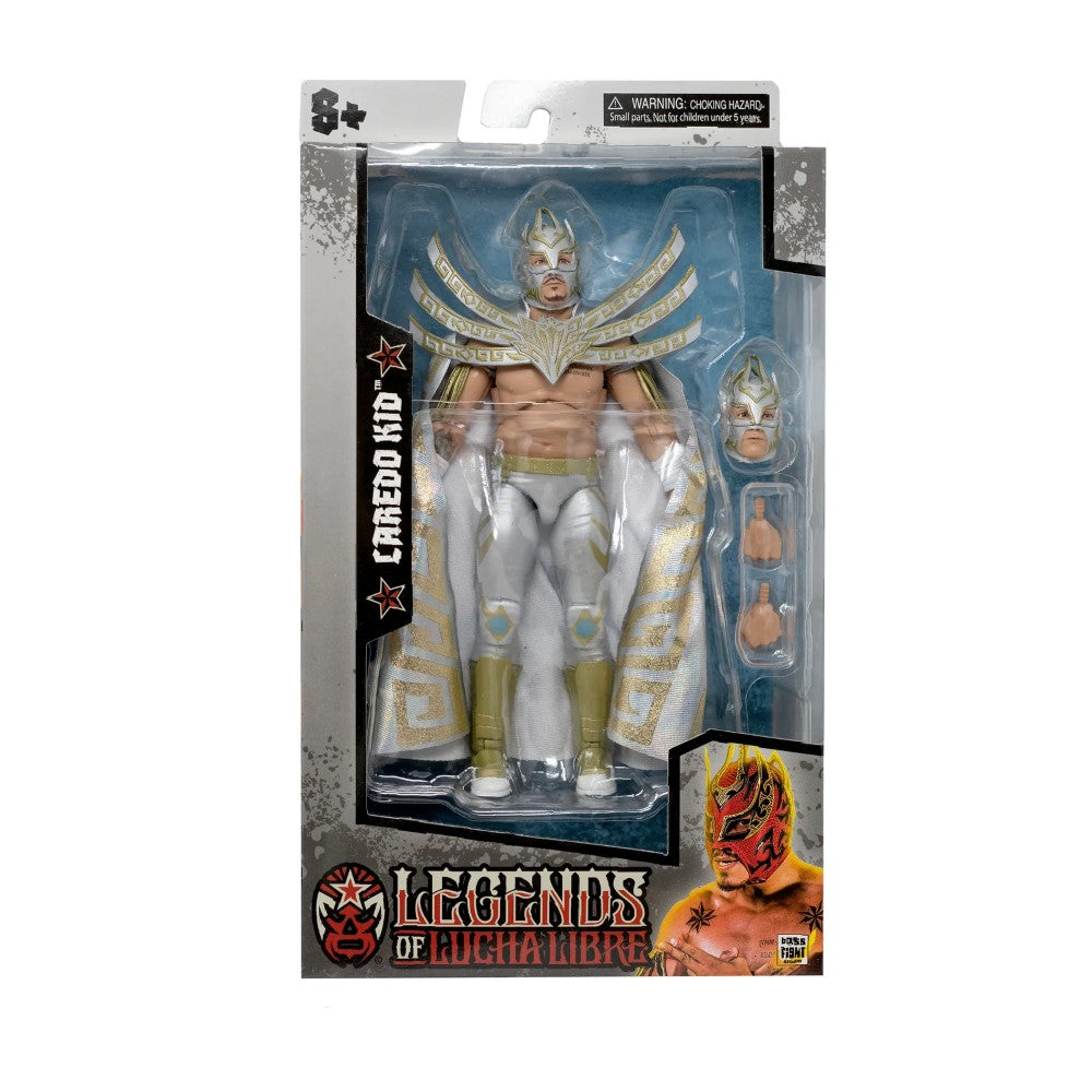 Laredo Kid Legends of Lucha Libre Premium 1:12 Scale 6" Action Figure by Boss Fight Studio Llc new in box with white and gold costume