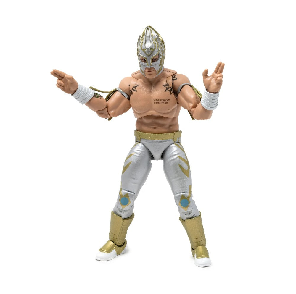 Laredo Kid Legends of Lucha Libre Premium 1:12 Scale 6" Action Figure by Boss Fight Studio Llc in silver and gold mask attire new in box