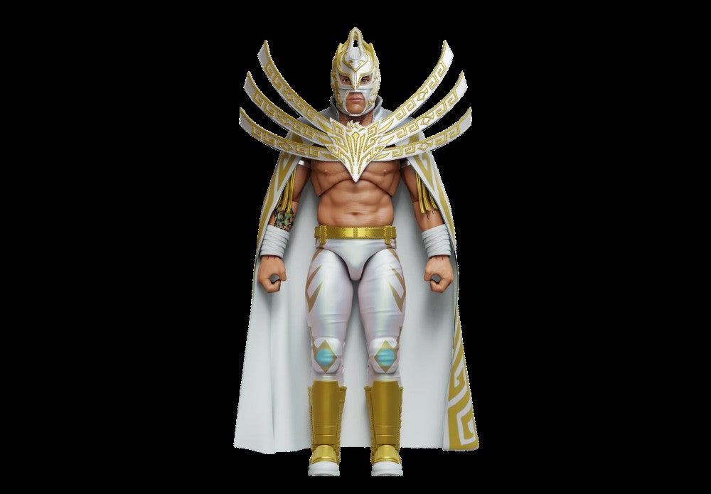 Laredo Kid Legends of Lucha Libre Premium 1:12 Scale 6" Action Figure by Boss Fight Studio Llc new in box white and gold costume