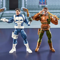 Marvel Legends Gamerverse Punisher and Nick Fury 6-inch action figure two-pack by Hasbro posed outdoors