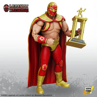 Solar Legends of Lucha Libre Premium 1:12 Scale 6" Action Figure by Boss Fight Studio Llc new in box holding gold trophy