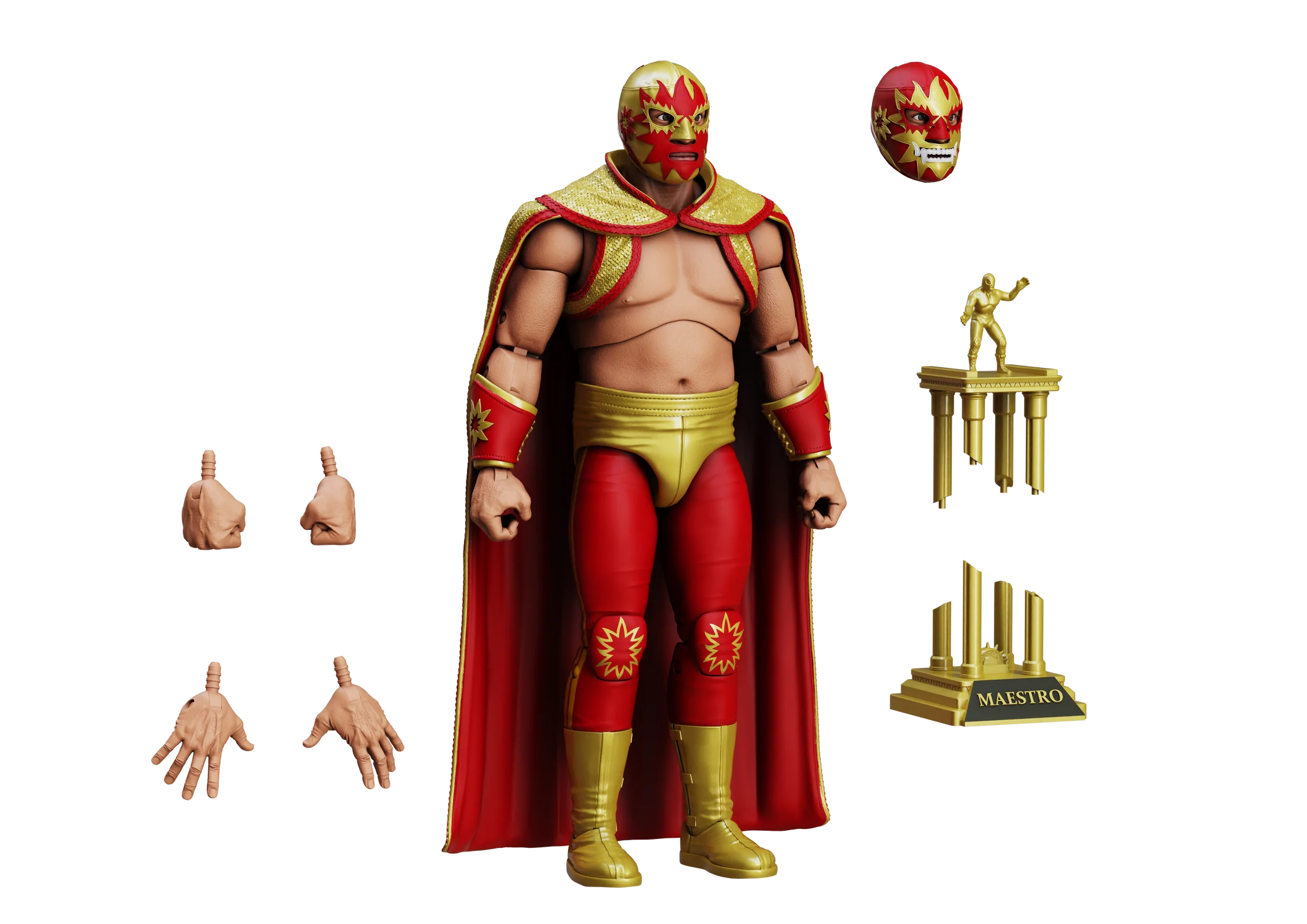 Solar Legends of Lucha Libre Premium 1:12 Scale 6" Action Figure by Boss Fight Studio Llc new in box with accessories