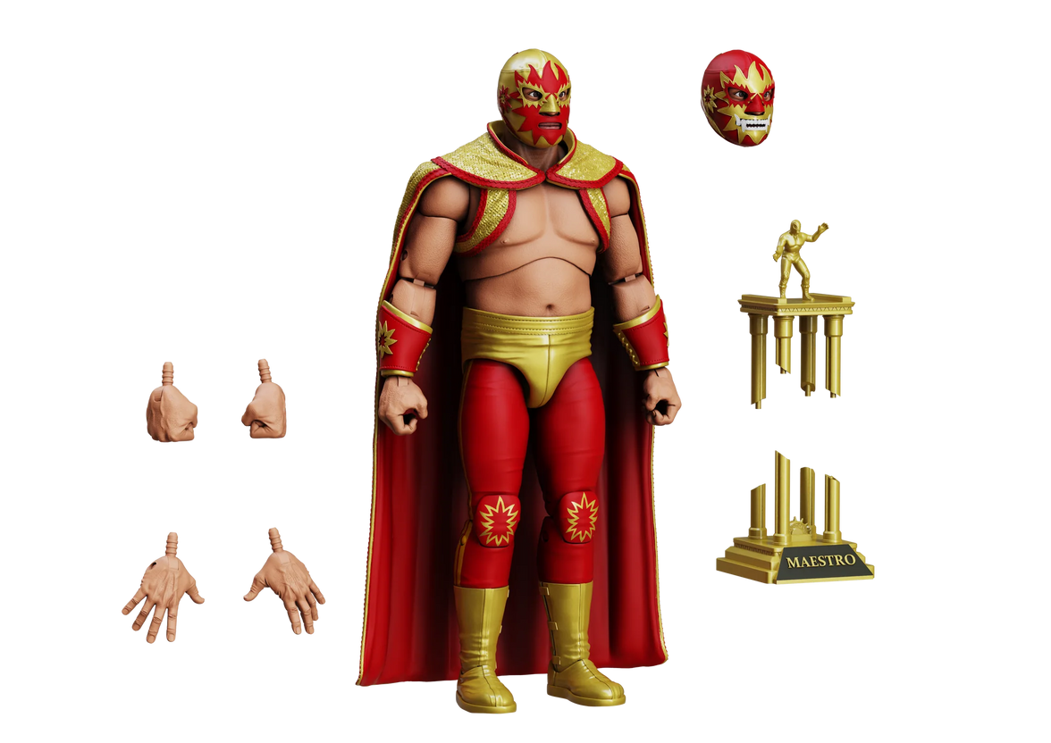 Solar Legends of Lucha Libre Premium 1:12 Scale 6" Action Figure by Boss Fight Studio Llc new in box with accessories