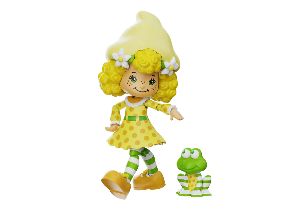 Lemon Meringue Strawberry Shortcake DELUXE Action Figure 1:12 by Boss Fight Studio Llc with striped frog accessory new in box collectible