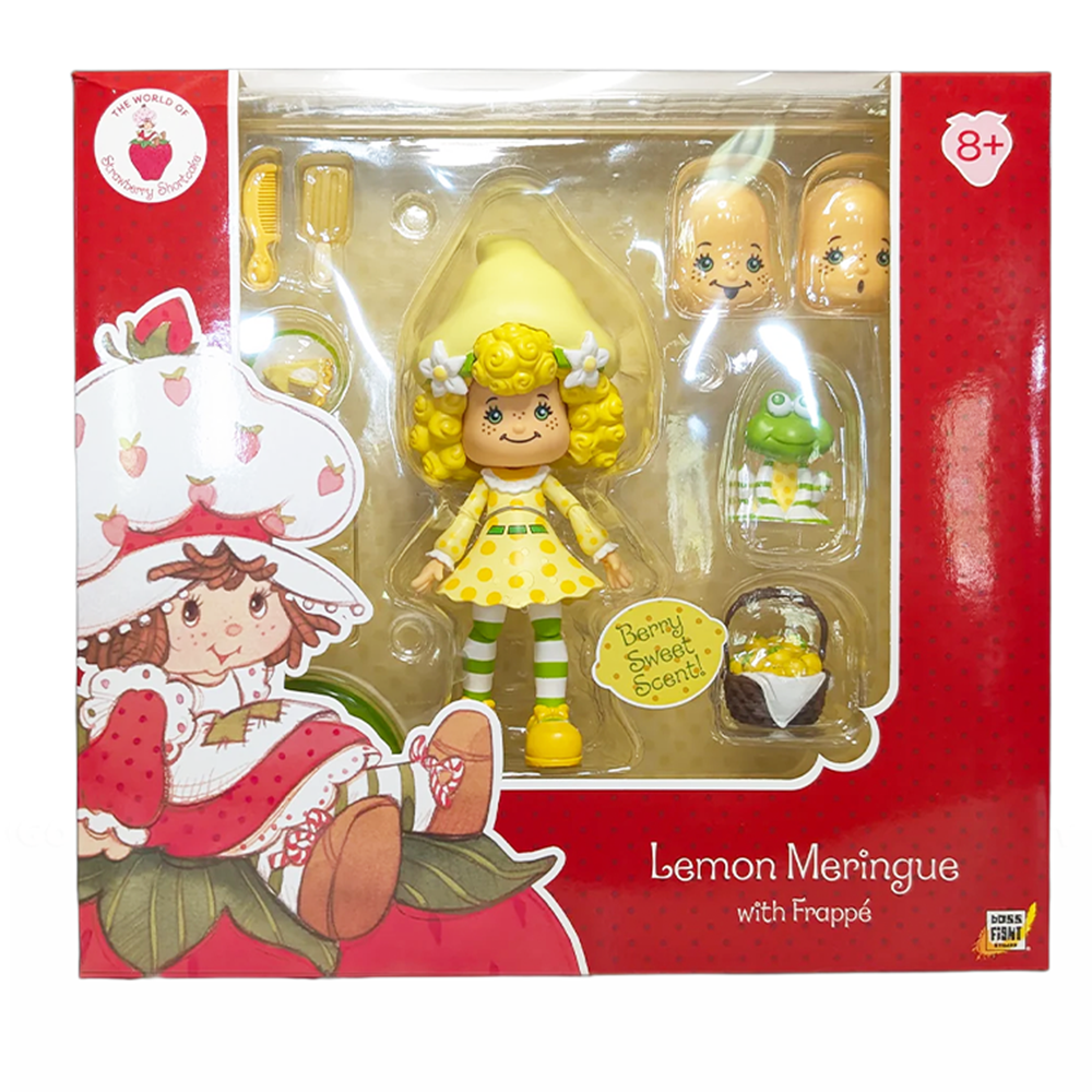 Lemon Meringue Strawberry Shortcake DELUXE Action Figure 1:12 by Boss Fight Studio Llc with accessories in red packaging