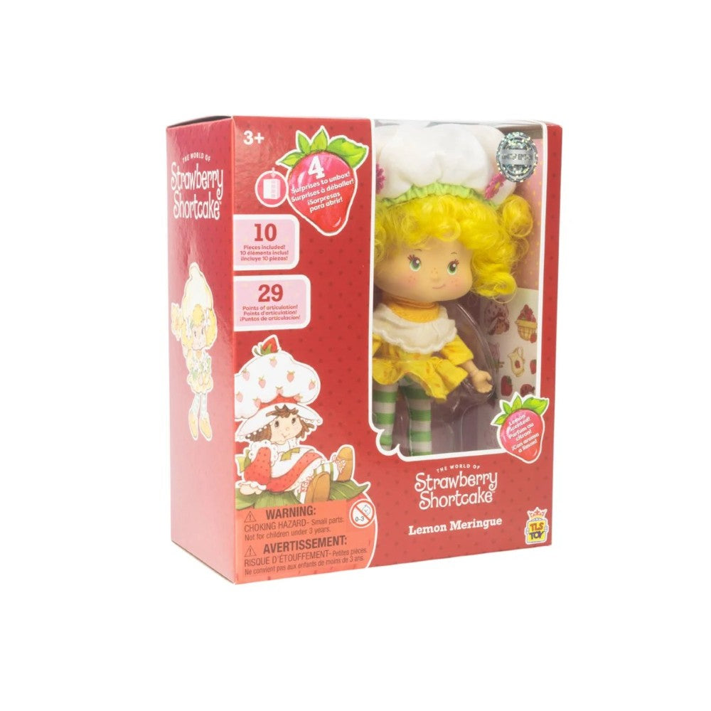 Strawberry Shortcake Lemon Meringue 5 1/2-inch fashion doll by Loyal Subjects in red window box packaging