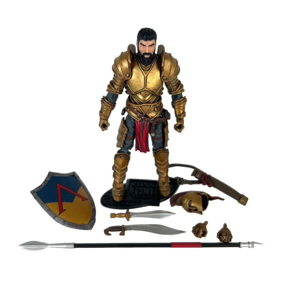 Leonidas the Time Displaced King -Vitruvian H.A.C.K.S. 1:18 Scale Action Figure by Boss Fight Studio Llc with armor and accessories.