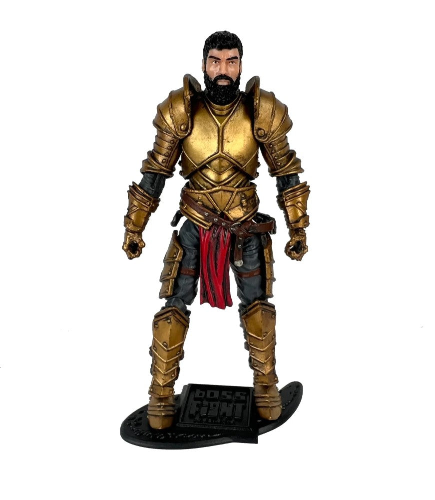 Leonidas the Time Displaced King -Vitruvian H.A.C.K.S. 1:18 Scale Action Figure by Boss Fight Studio Llc in gold armor.