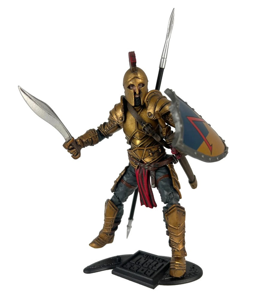 Leonidas the Time Displaced King -Vitruvian H.A.C.K.S. 1:18 Scale Action Figure by Boss Fight Studio Llc in battle stance with sword and shield
