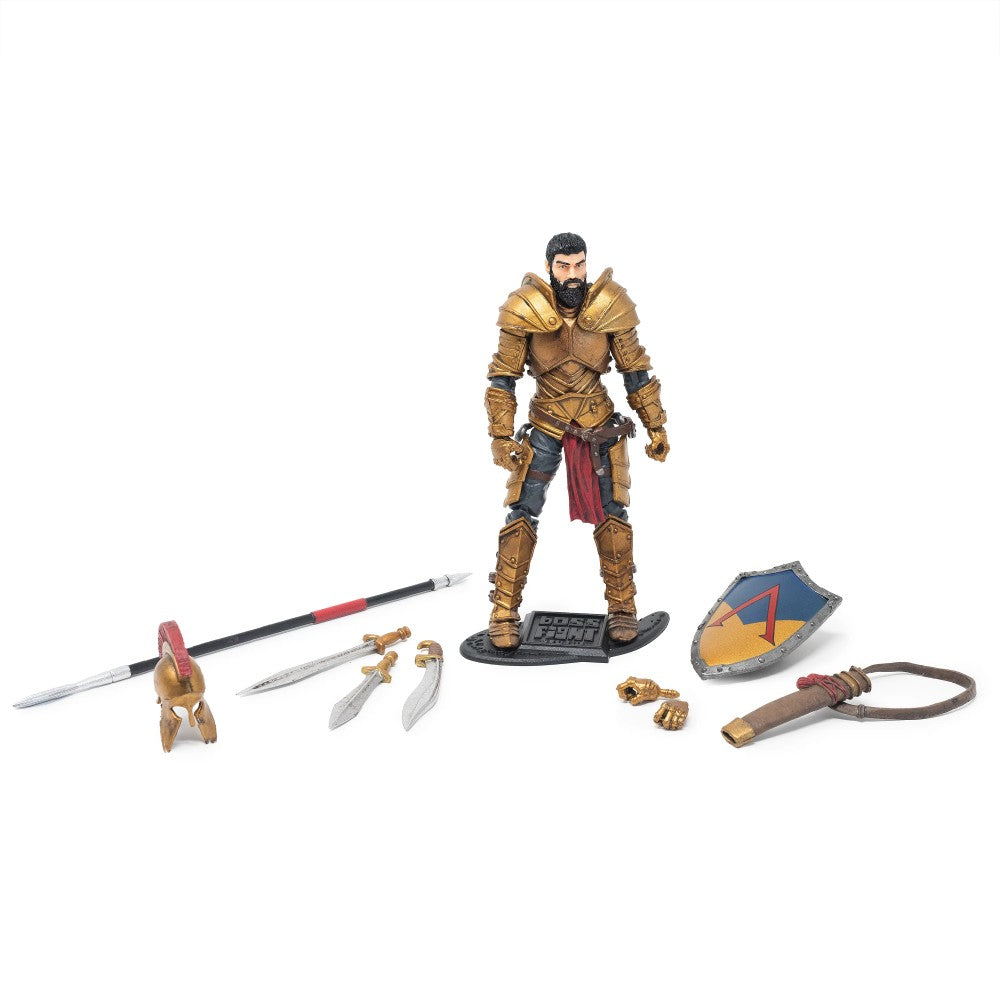 Leonidas the Time Displaced King -Vitruvian H.A.C.K.S. 1:18 Scale Action Figure by Boss Fight Studio Llc with armor and weapons set