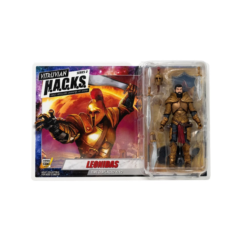 Leonidas the Time Displaced King -Vitruvian H.A.C.K.S. 1:18 Scale Action Figure by Boss Fight Studio Llc new in box