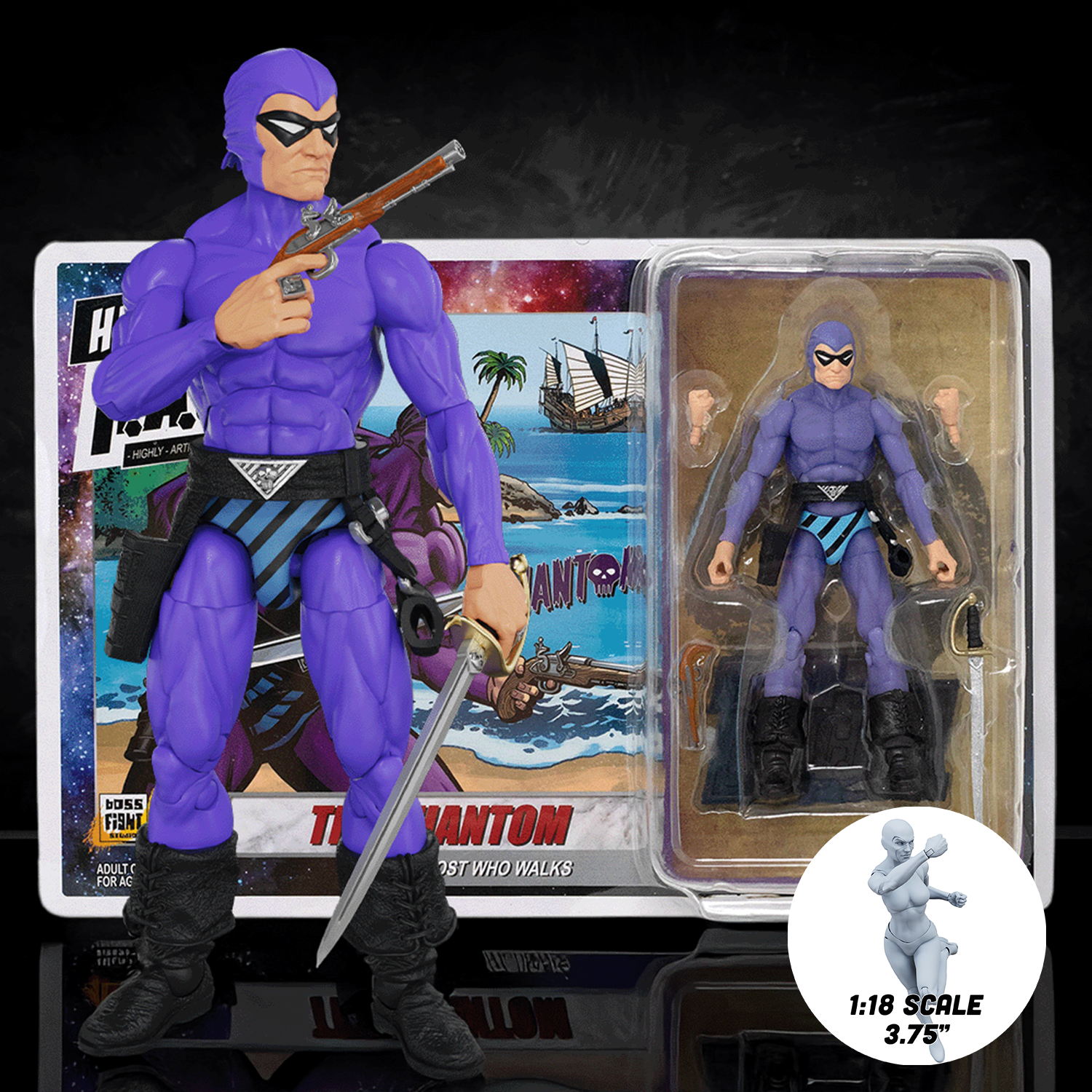 The Phantom Hero H.A.C.K.S. 11th Phantom Series Action Figure - Light Purple Suit Edition by Boss Fight Studio Llc new in box