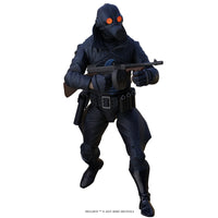 Lobster Johnson 1:12 Scale Action Figure Wave 1 (The Iron Prometheus) by Boss Fight Studio posed with gun by Go Figment