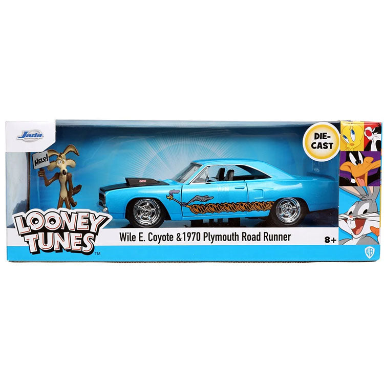 Go Figment Looney Tunes Wile E. Coyote and 1970 Plymouth Road Runner die-cast vehicle and figure set