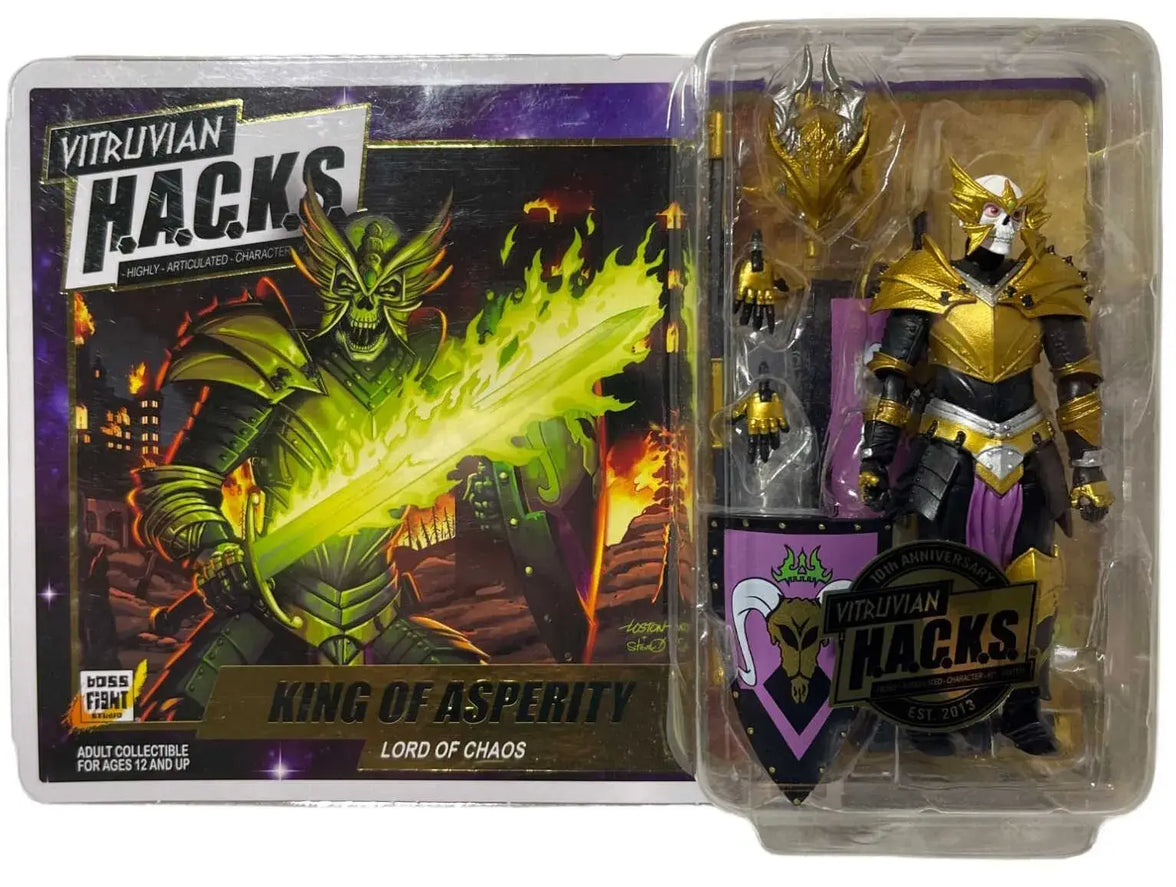 Vitruvian H.A.C.K.S. Action Figure: 10th Anniversary - King of Asperity "Lord of Chaos" new in box by Boss Fight Studio Llc