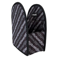 Open black Loungefly mini-backpack insert organizer with repeating logo and interior pockets