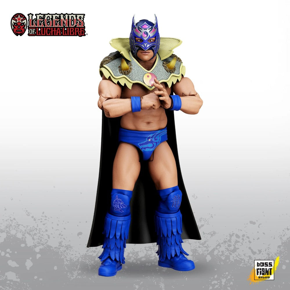 Dragon Lee Legends of Lucha Libre Premium 1:12 Scale 6" Action Figure by Boss Fight Studio Llc new in box blue attire