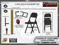 Lucha Extrema Accessory Set Legends of Lucha Libre Premium 1:12 Scale 6 with steel chair, mask head, weapons by Boss Fight Studio Llc