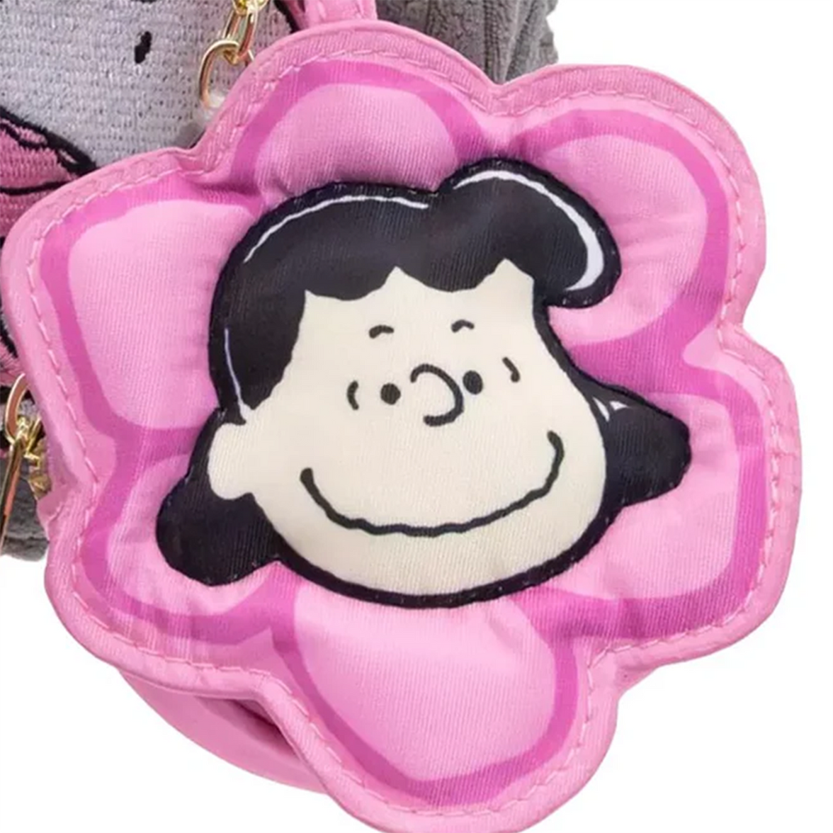 Peanuts Sherbet Spring Flowers Coin Pouch Bag Charm Blind Box U-Pick with Lucy face on pink flower by Whatever Makes You Happy