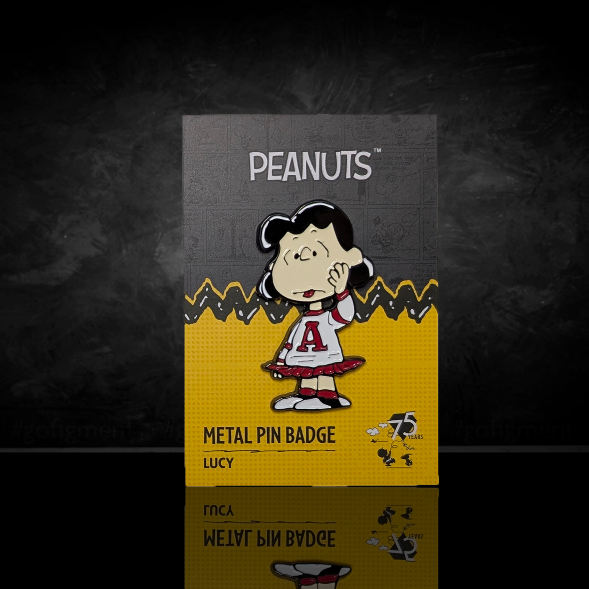 Peanuts Snoopy 75th Anniversary Pin Badge Collection U-Pick Snoopy and Charlie Brown by K-Wonderland featuring Lucy pin badge