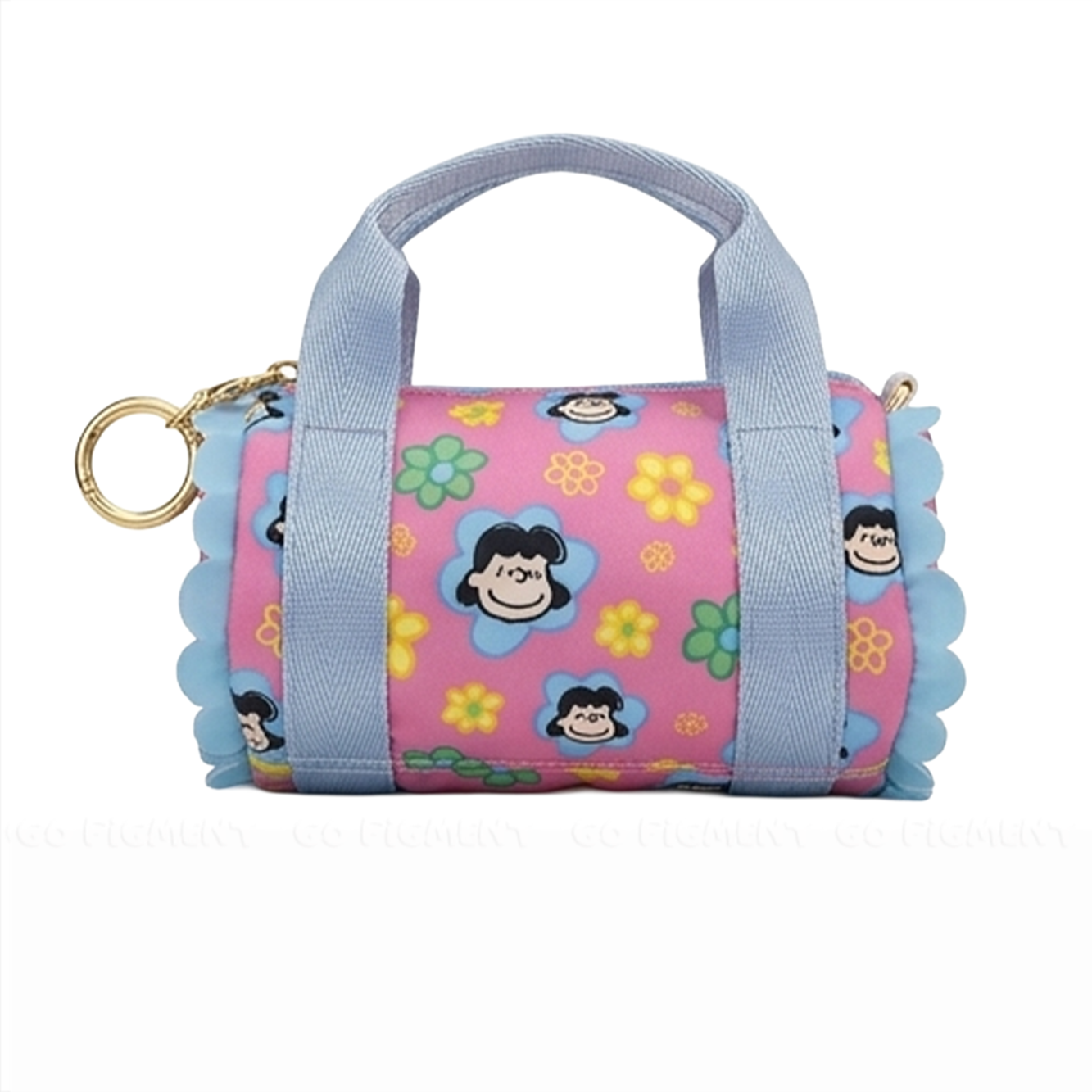 Peanuts Sherbert Spring Mini Duffle Bag Charm Display Case Blind Box U-Pick with colorful character pattern