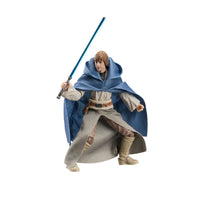 Luuke Skywalker Star Wars The Vintage Collection Action Figure Hasbro New by Kenner in fabric robes holding blue lightsaber pose