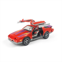 Red M.A.S.K. Thunderhawk vehicle with gull-wing doors open and seated articulated figure by Loyal Subjects