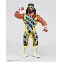 Macho King Randy Savage Major Big Rubber Guys 1:9 Scale 8-Inch Posed Wrestling Figure by Major in colorful striped attire