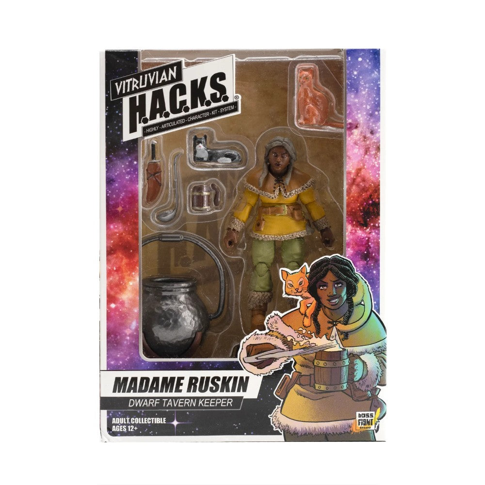 Madame Ruskin Dwarf Tavern Keeper Vitruvian H.A.C.K.S. Series 2 Fantasy 4 Figure new in box by Boss Fight Studio Llc