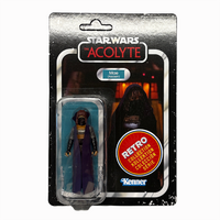 Mae the Assassin Star Wars Retro Collection Action Figure 1:18 Scale Acolyte by Kenner in retro packaging