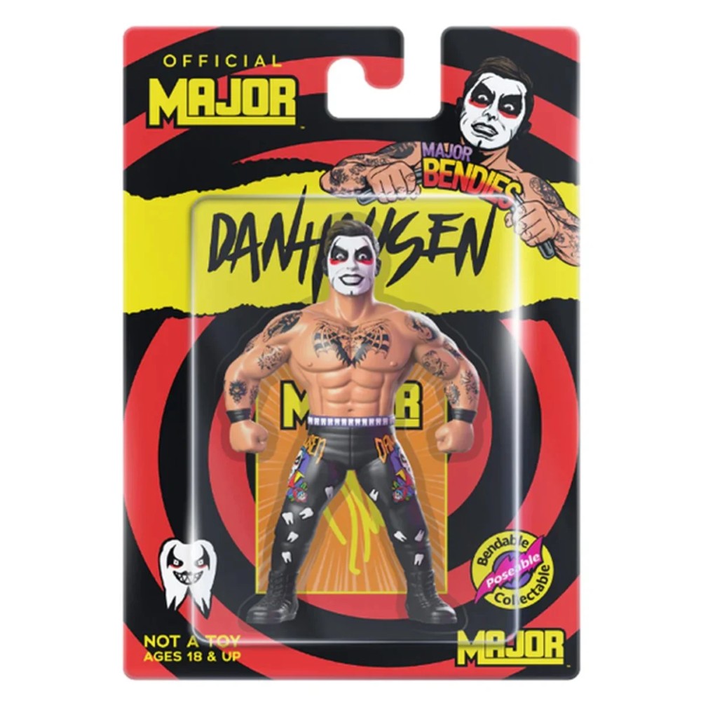 Danhausen Major Big Rubber Guys 1:9 Scale 8-Inch Posed Wrestling Figure by Major with detailed tattoos and black pants