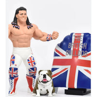 Davey Boy Smith Major Big Rubber Guys 1:9 Scale 8-Inch Posed Wrestling Figure with bulldog and British flag display by Major