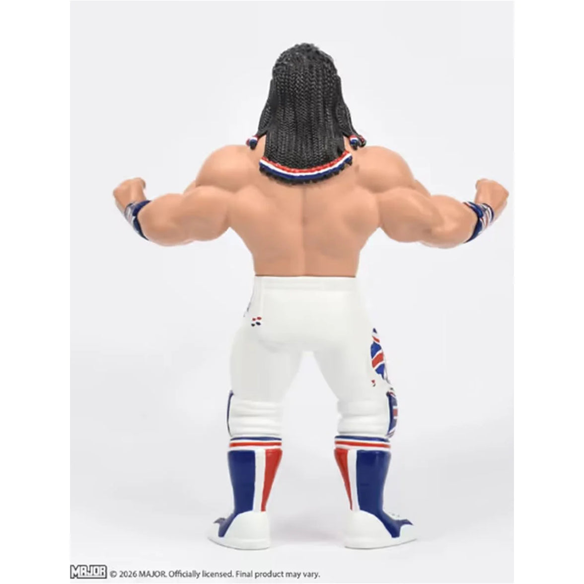 Davey Boy Smith Major Big Rubber Guys 1:9 Scale 8-Inch Posed Wrestling Figure by Major showing back pose