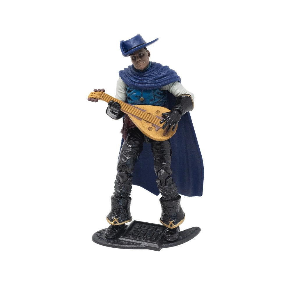 Malavar Quell the Bard -Vitruvian H.A.C.K.S. 1:18 Scale Action Figure by Boss Fight Studio Llc with lute and blue cape