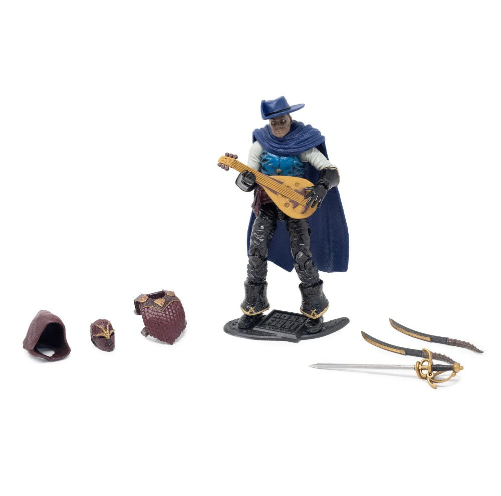 Malavar Quell the Bard -Vitruvian H.A.C.K.S. 1:18 Scale Action Figure by Boss Fight Studio Llc with lute and weapons accessories