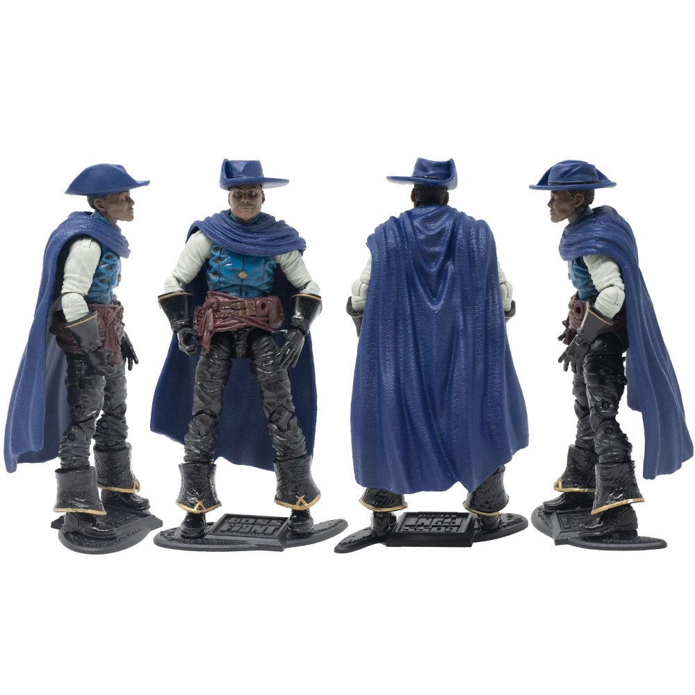 Malavar Quell the Bard -Vitruvian H.A.C.K.S. 1:18 Scale Action Figure by Boss Fight Studio Llc with blue cape and hat accessories