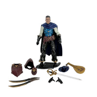 Malavar Quell the Bard -Vitruvian H.A.C.K.S. 1:18 Scale Action Figure by Boss Fight Studio Llc with cape, weapons, and accessories.