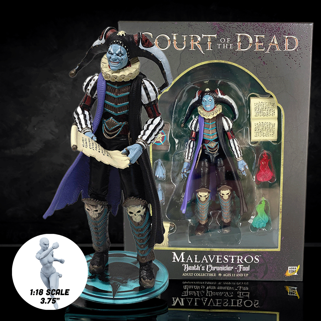 Malavestros Court of the Dead Epic Battle Action Figure - 1:18 Scale (4") new in box with detailed armor by Boss Fight Studio Llc