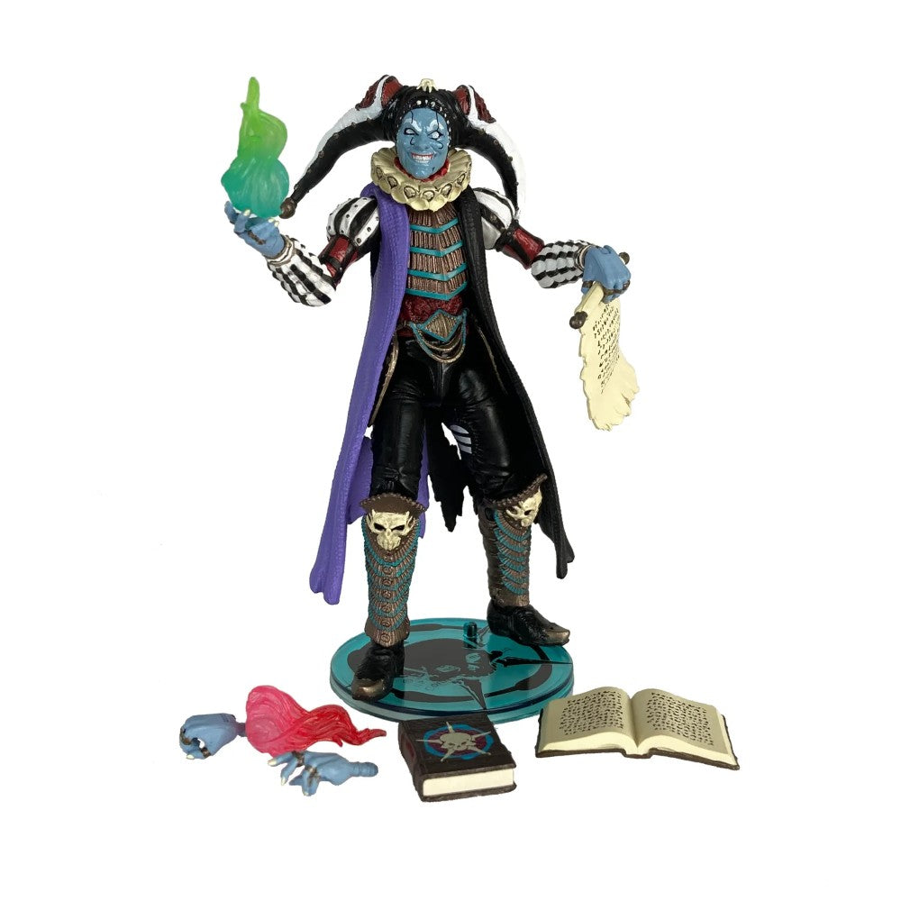 Malavestros Court of the Dead Epic Battle Action Figure - 1:18 Scale (4") with green flame, scroll, and spellbook by Boss Fight Studio Llc