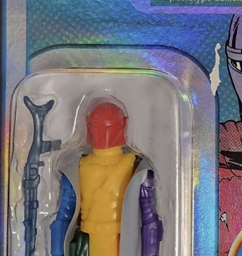 Star Wars Retro Collection Prototype action figure with multicolor body and staff accessory by Go Figment in blister pack