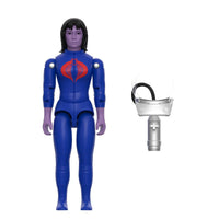 Super7 Mara Cobra Test Subject figure in blue suit with purple skin and separate breathing helmet accessory on white background