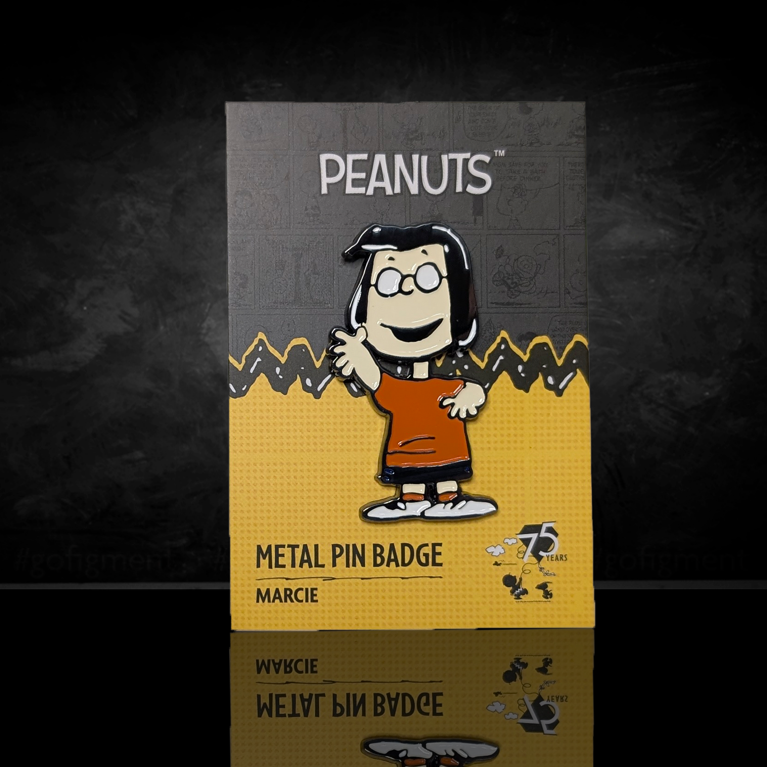 Peanuts Snoopy 75th Anniversary Pin Badge Collection U-Pick Snoopy and Charlie Brown by K-Wonderland featuring Marcie pin badge