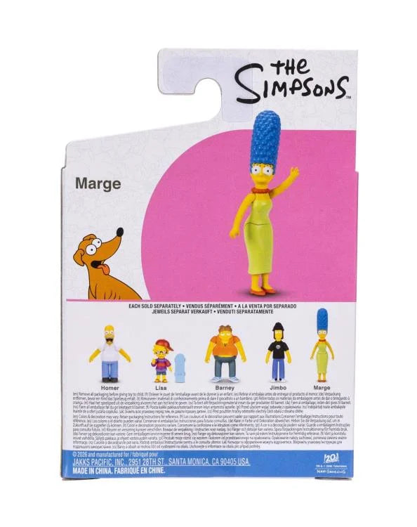 The Simpsons Marge Simpson 2.5-Inch Action Figure – The Heart of Springfield new in box by Jakks Pacific collectible toy back view