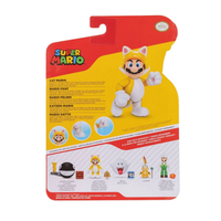 Super Mario 4-inch Cat Mario with Super Bell Action Figure - Wave 48 (2025) by Jakks Pacific with articulated joints and accessories